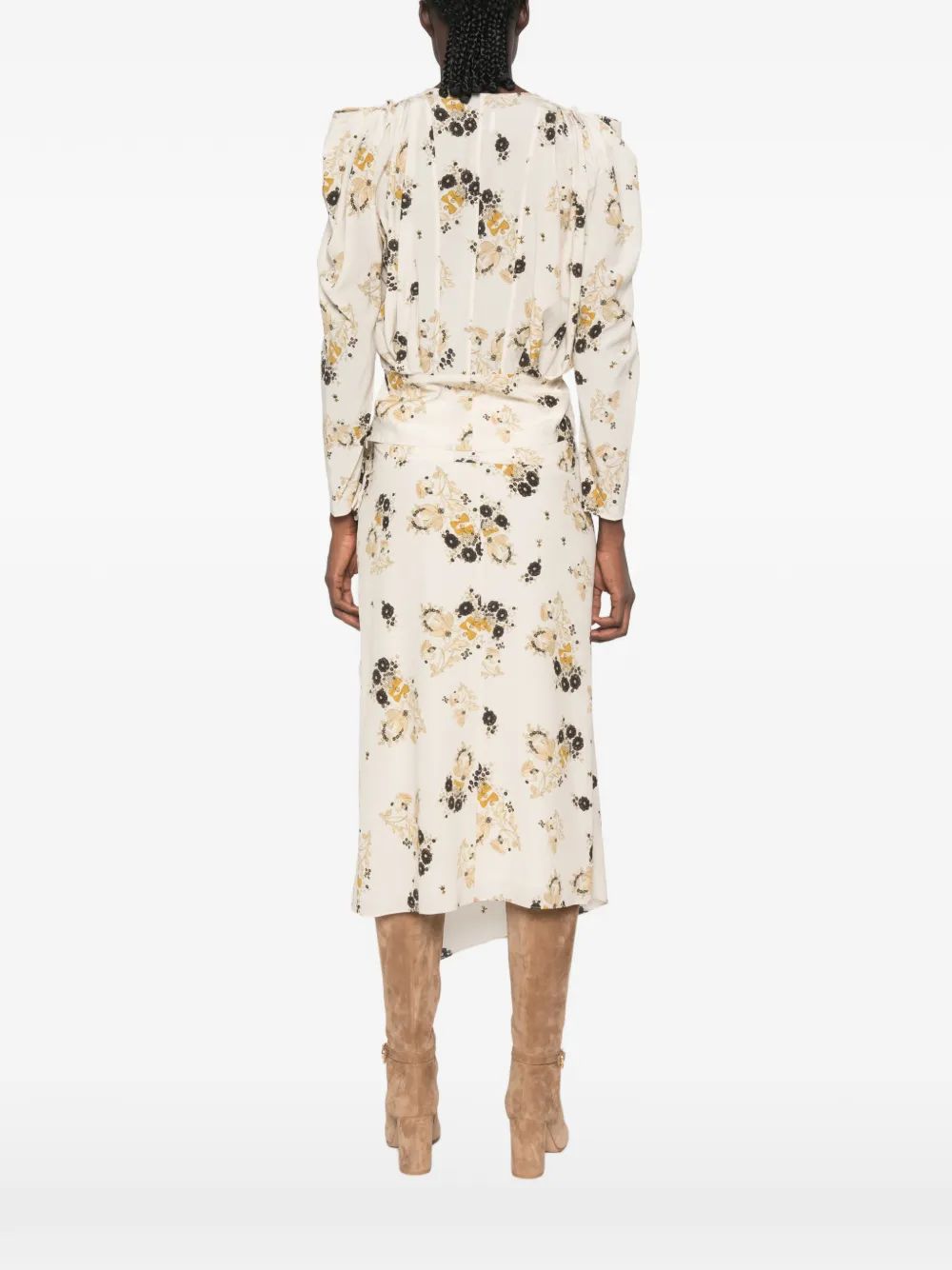 ISABEL MARANT Zarga top met bloemenprint Beige