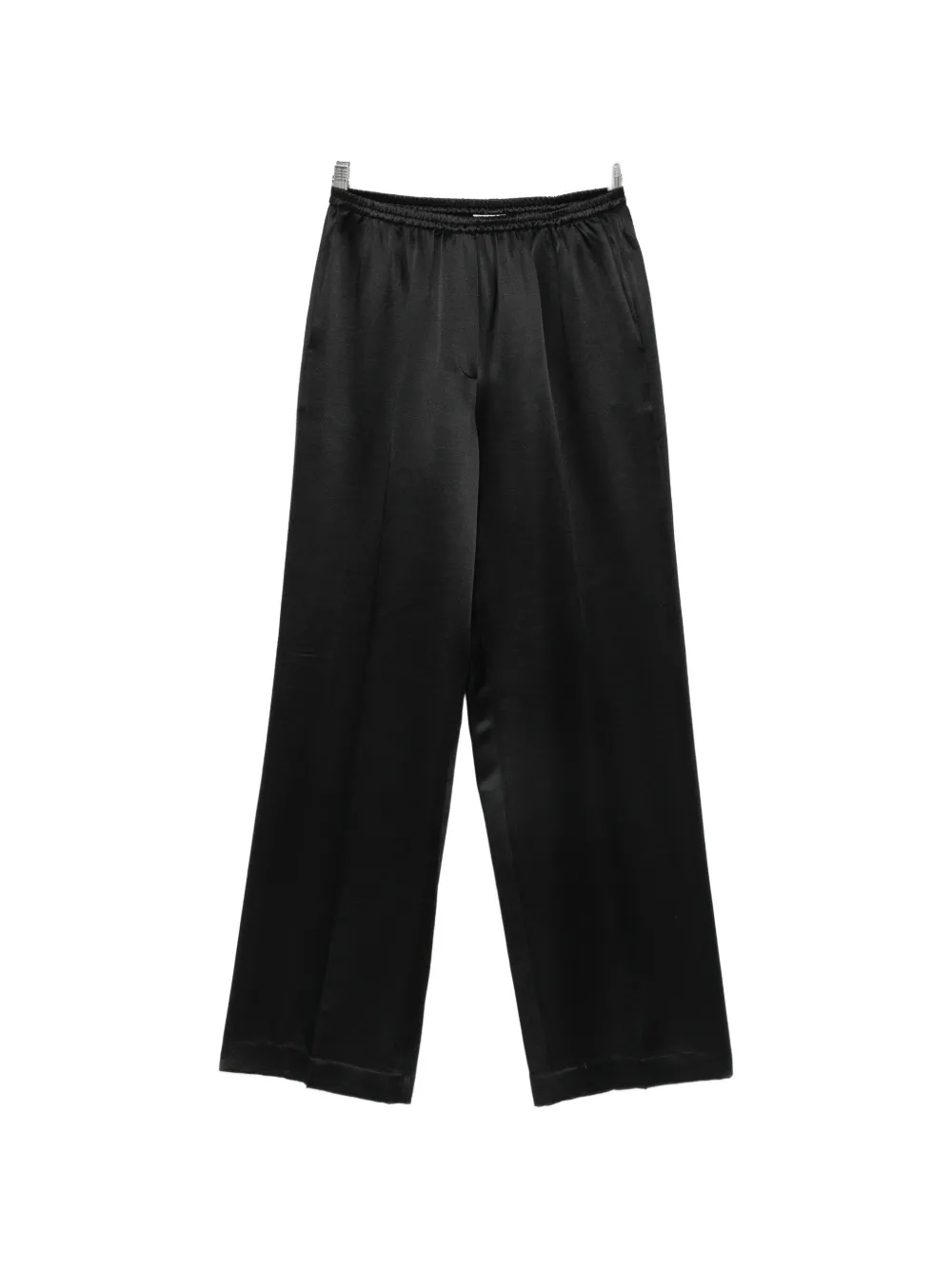 Soft Goat wide-leg silk trousers - Schwarz