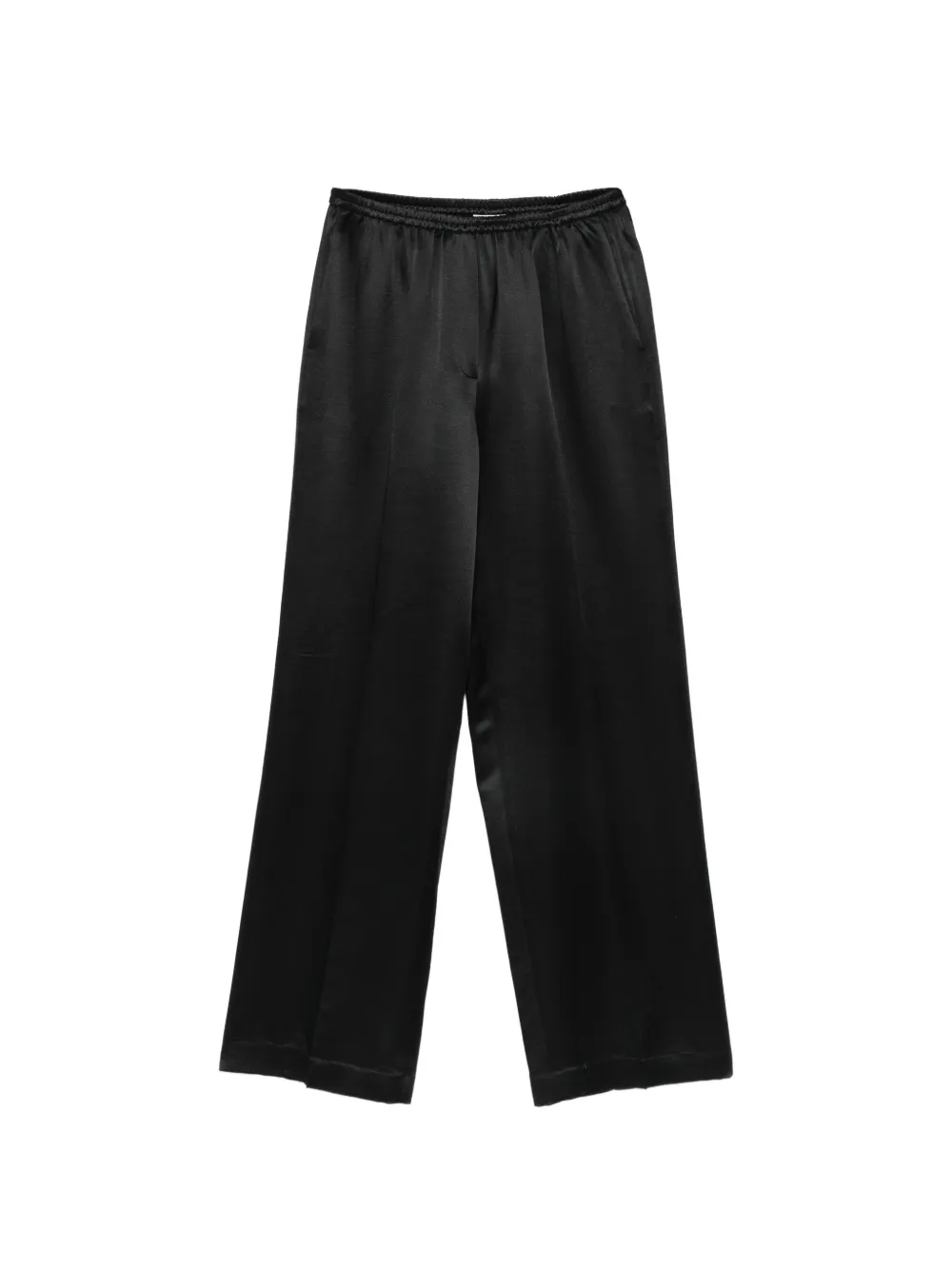 Soft Goat wide-leg silk trousers - Schwarz