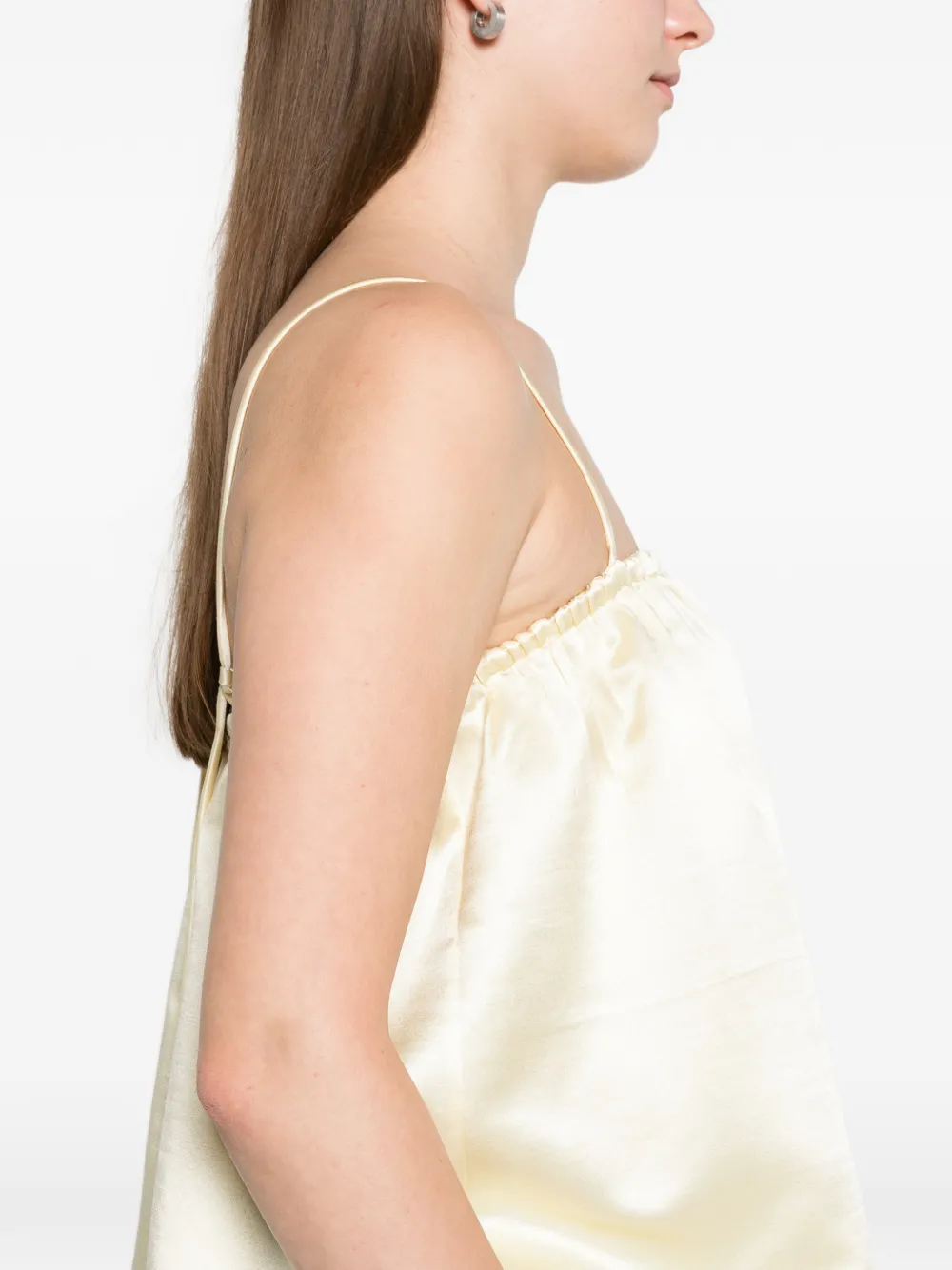 Soft Goat silk singlet Beige