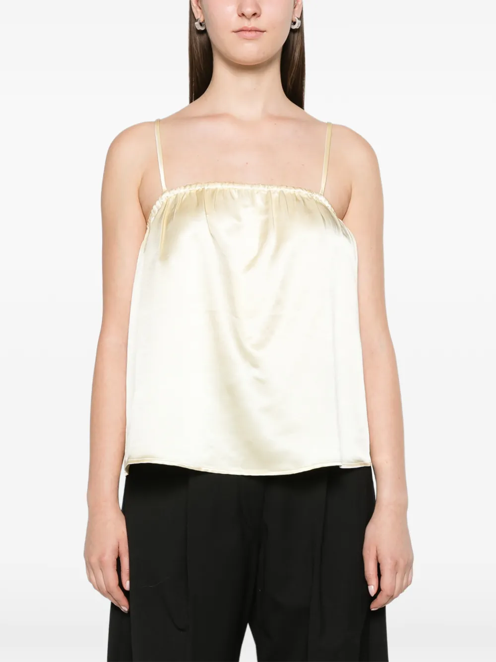 Soft Goat silk singlet Beige