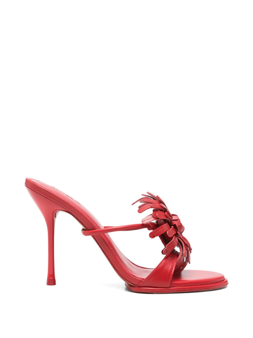 Cult Gaia Carla floral-appliqué sandals Rood
