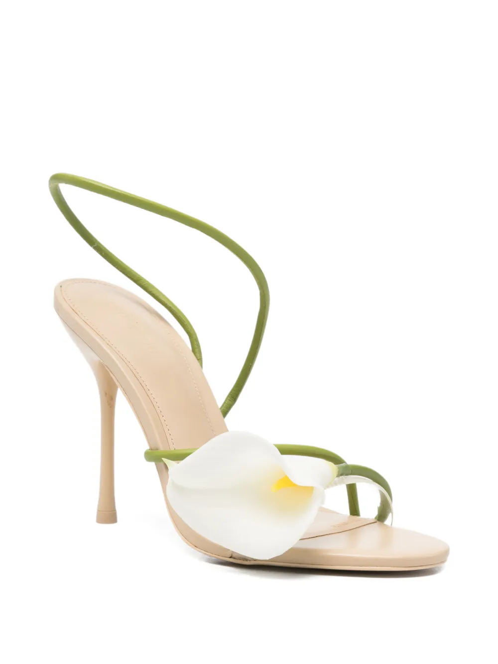 Cult Gaia Cassidy floral-detail sandals Beige