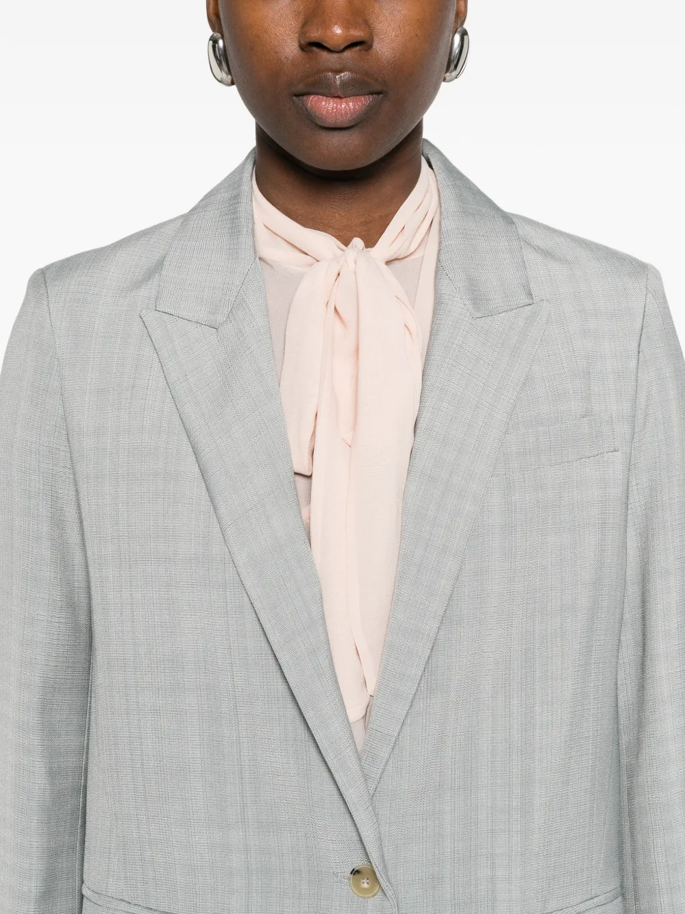 Forte Blazer met enkele rij knopen Grijs
