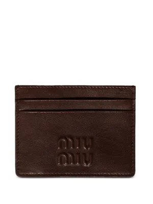 Miu Miu カードケース | ブラウン | FARFETCH JP