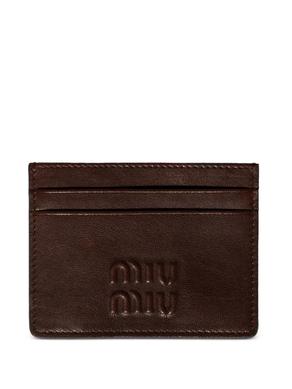 Miu Miu カードケース | ブラウン | FARFETCH JP