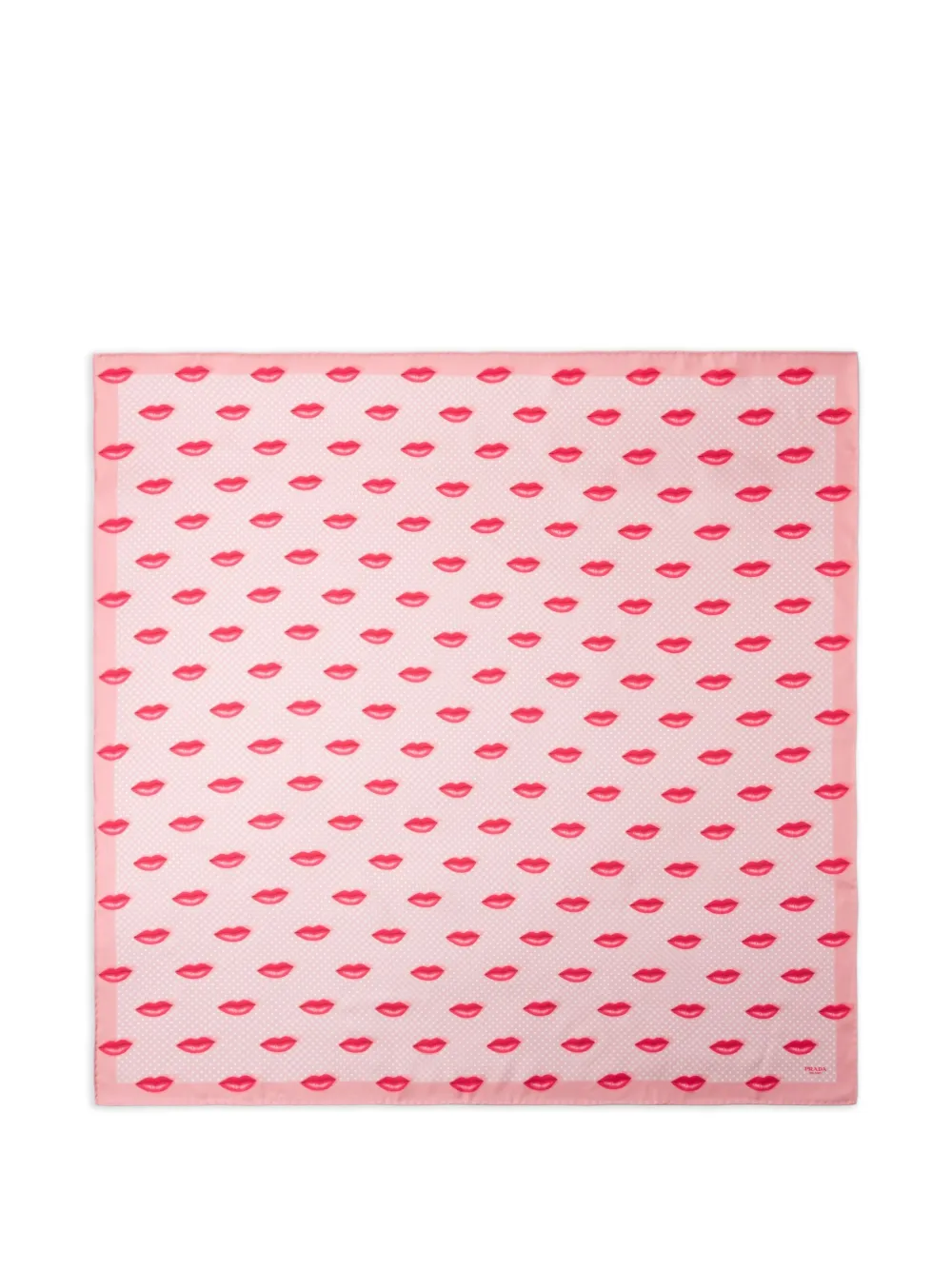 Prada Zijden twill sjaal met print 90 x 90 cm Roze