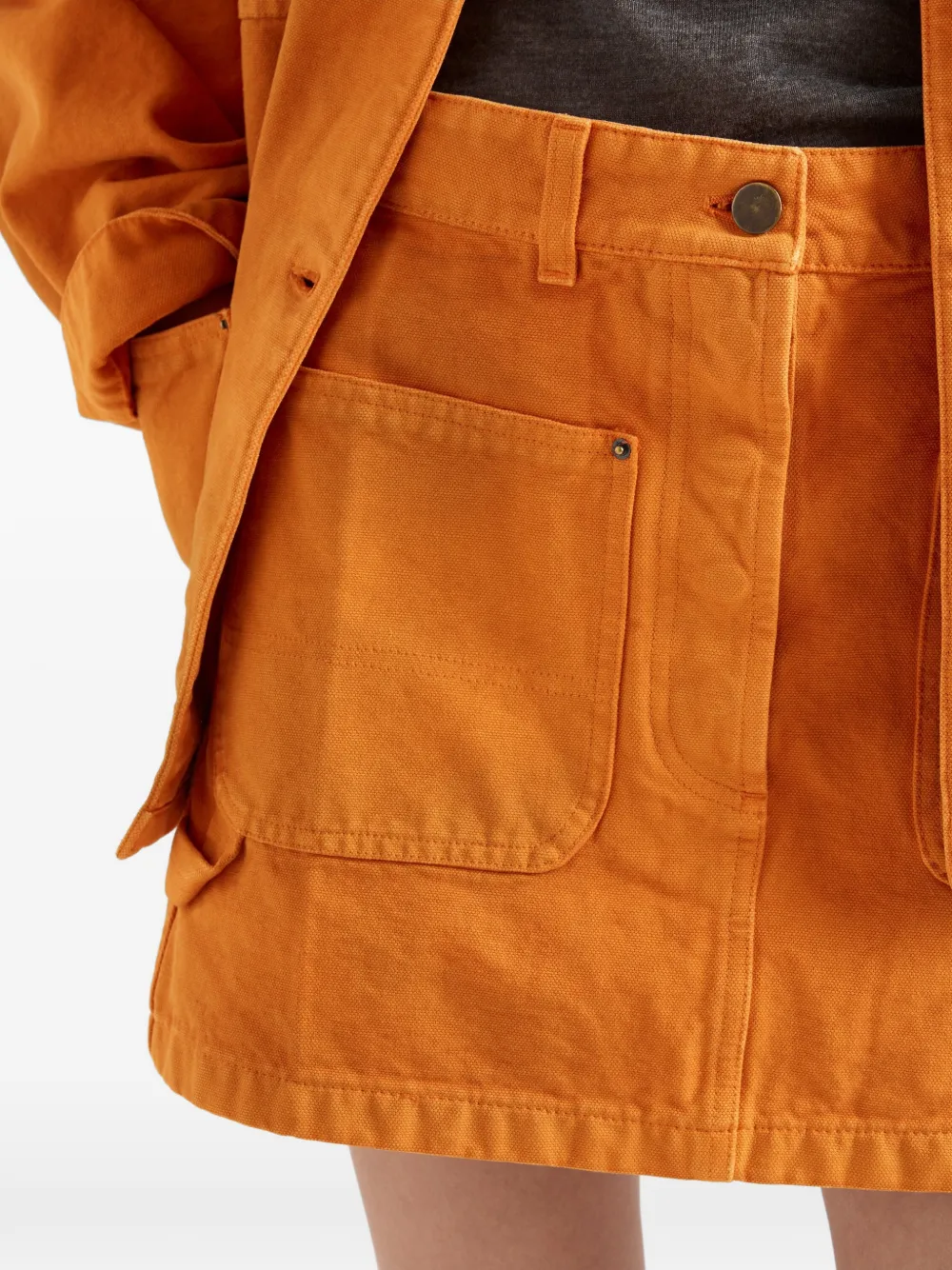 Prada Canvas mini-rok Oranje