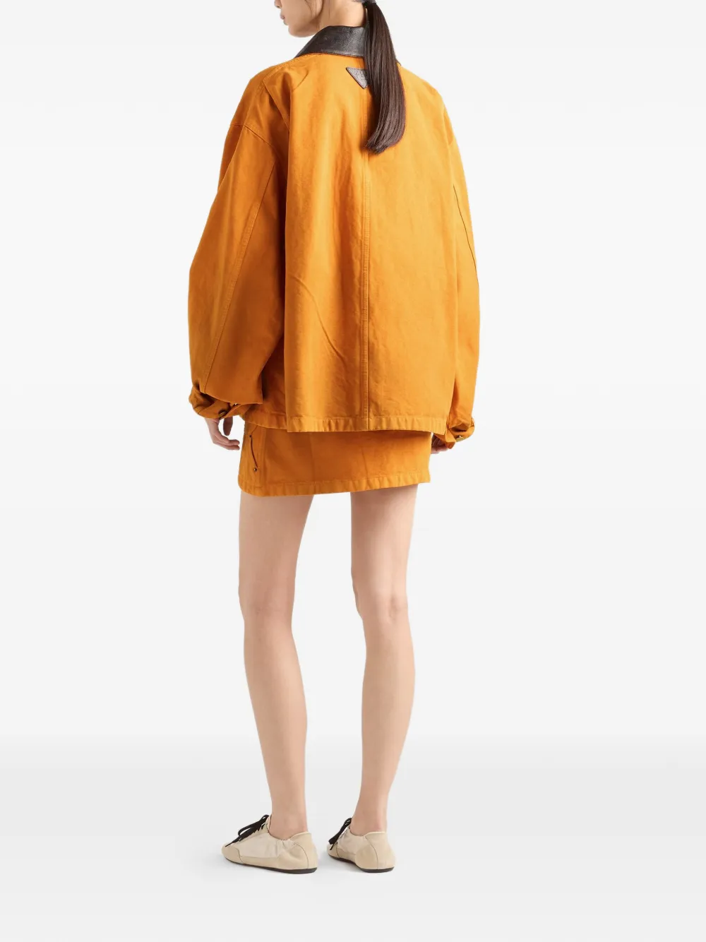  Prada Canvas Mini Skirt - Orange 