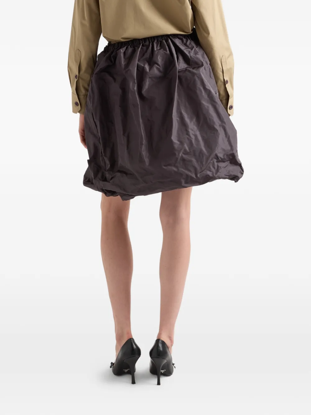 Prada Technische taffeta rok Grijs
