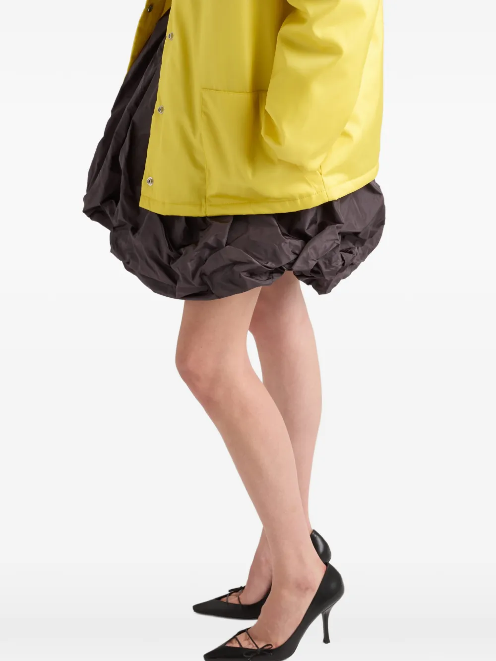 Prada Technical Taffeta Skirt | Grey | FARFETCH ID