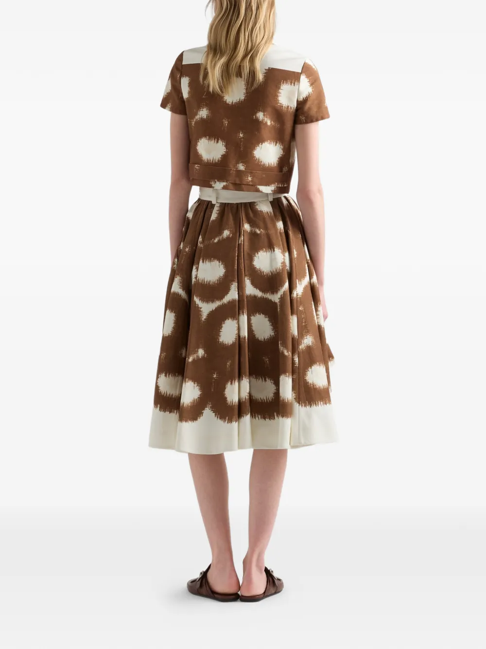  Prada Printed Canvas Shirt - Brown 