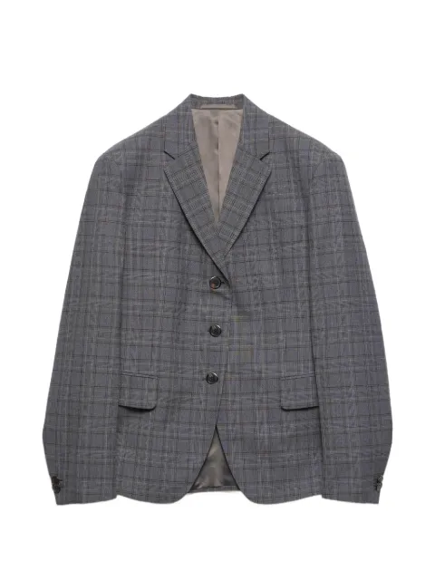 Prada single-breasted Prince Of Wales checked virgin-wool jacket