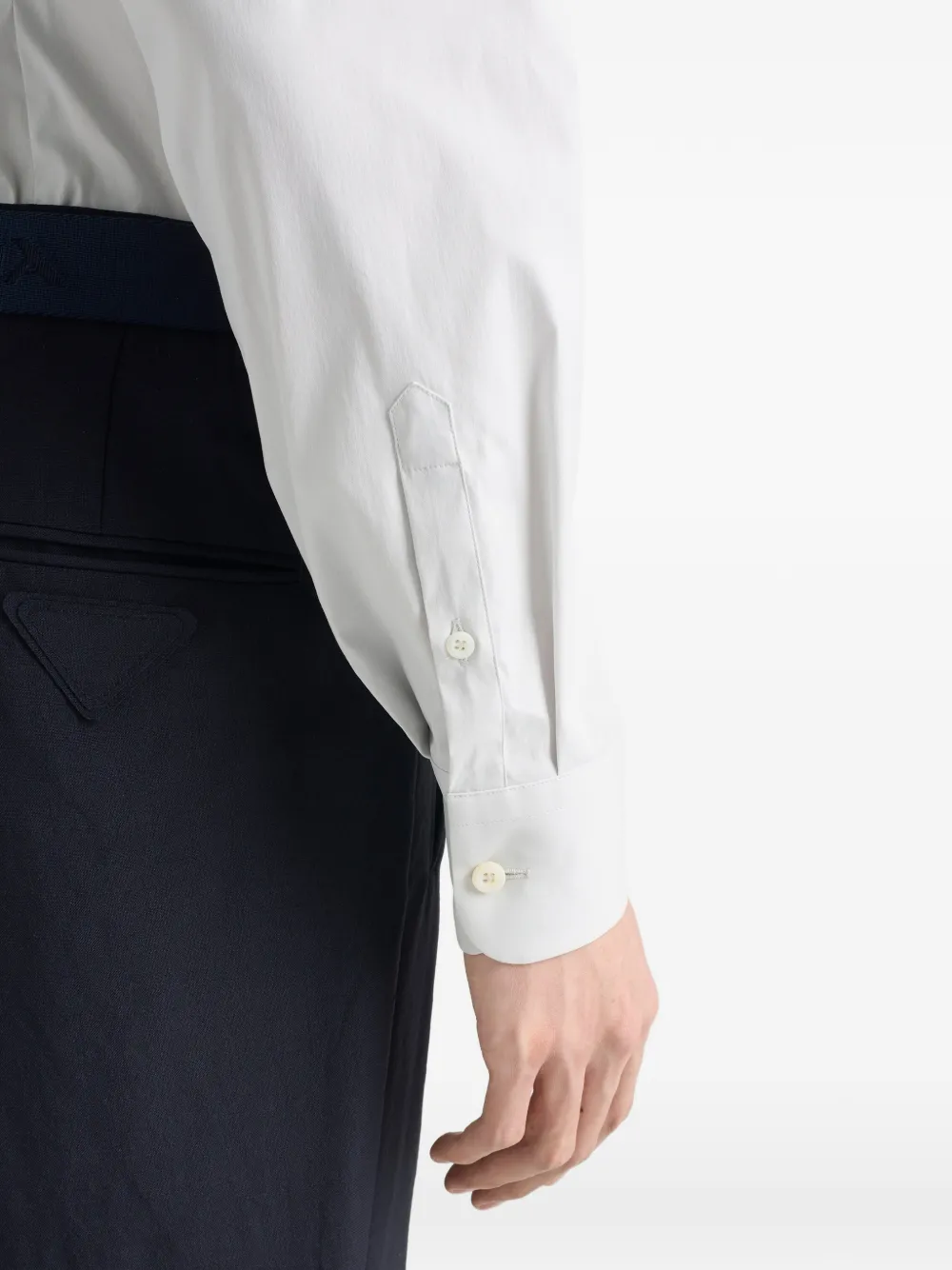 Prada Stretch katoenen overhemd Wit