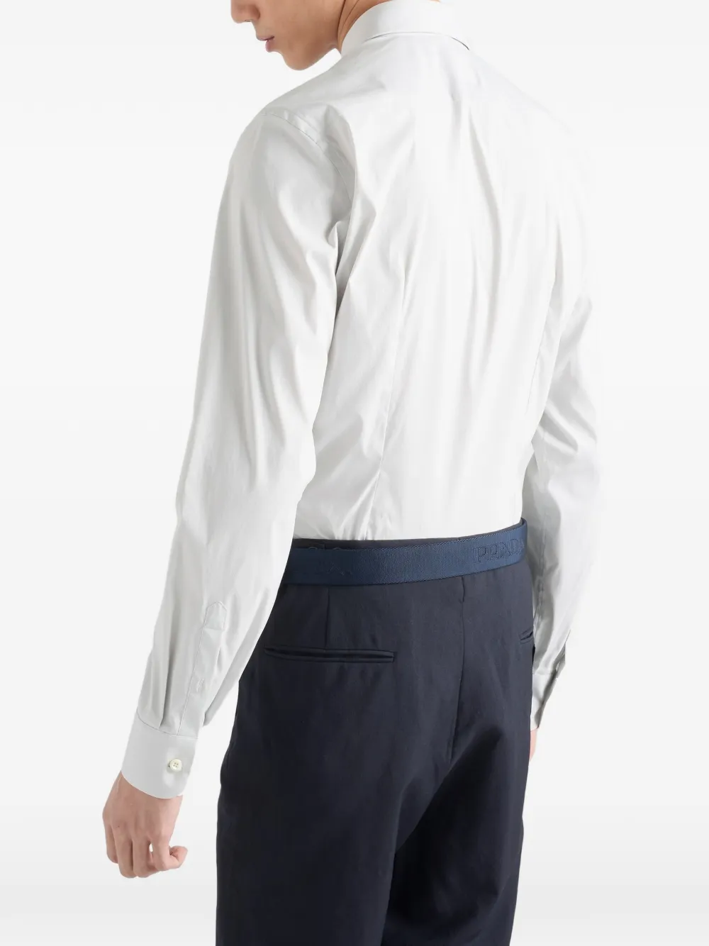 Prada Stretch katoenen overhemd Wit