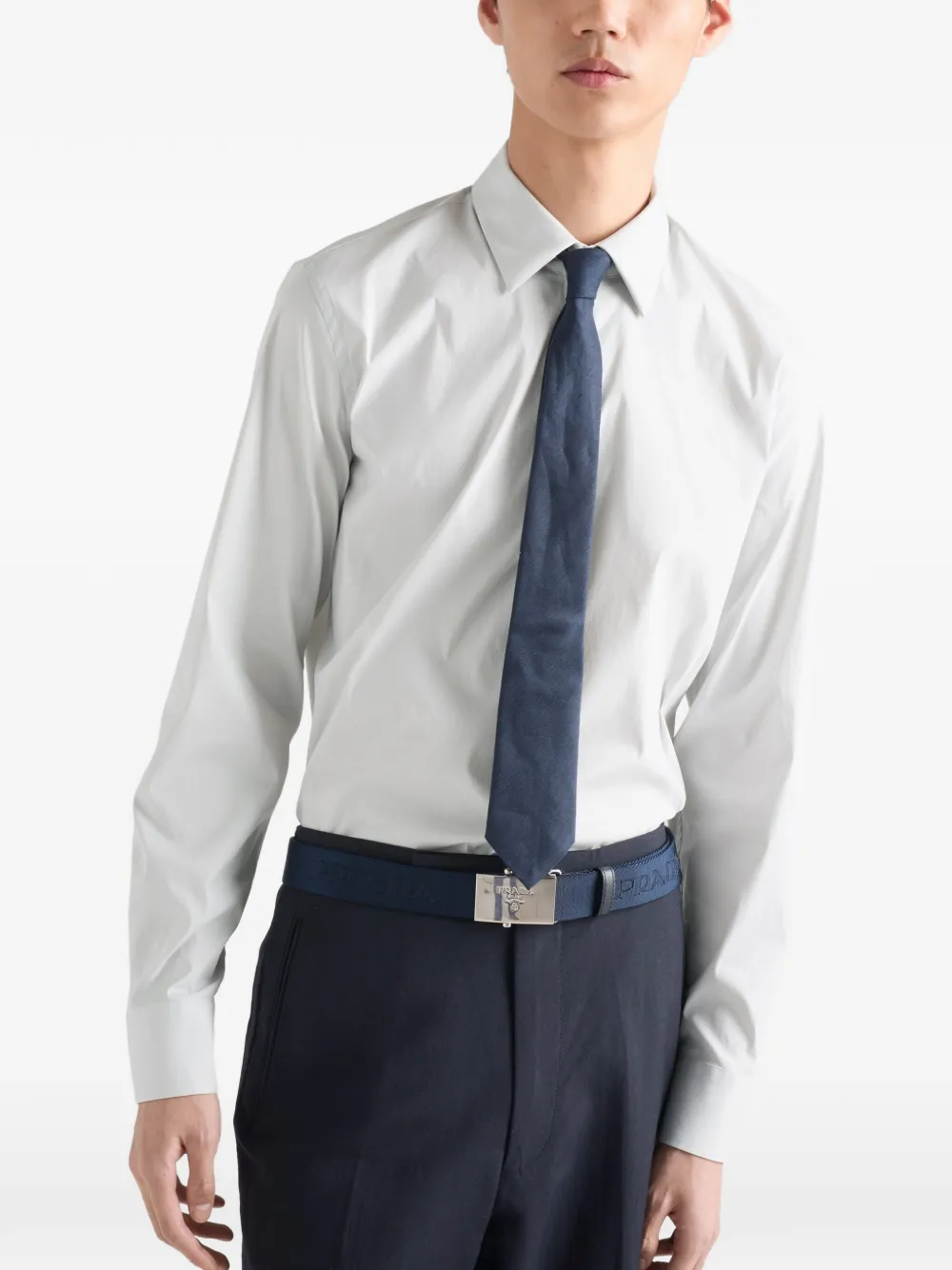 Prada Stretch katoenen overhemd Wit