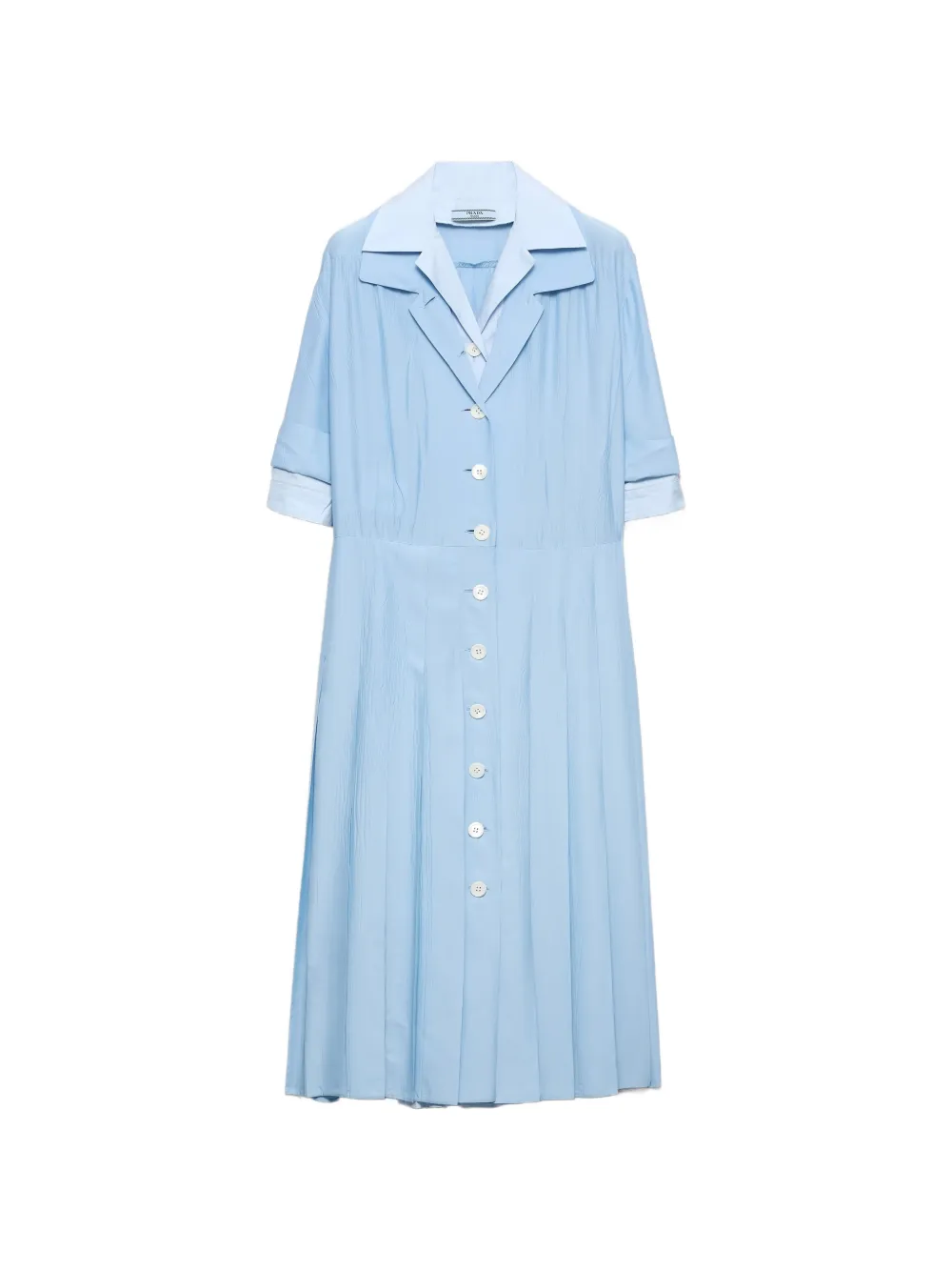 Prada pongé and poplin shirt dress - Blau