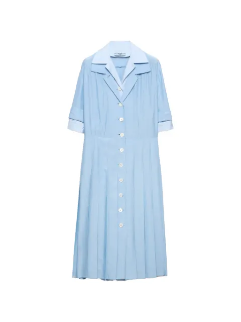 Prada pongé and poplin shirt dress