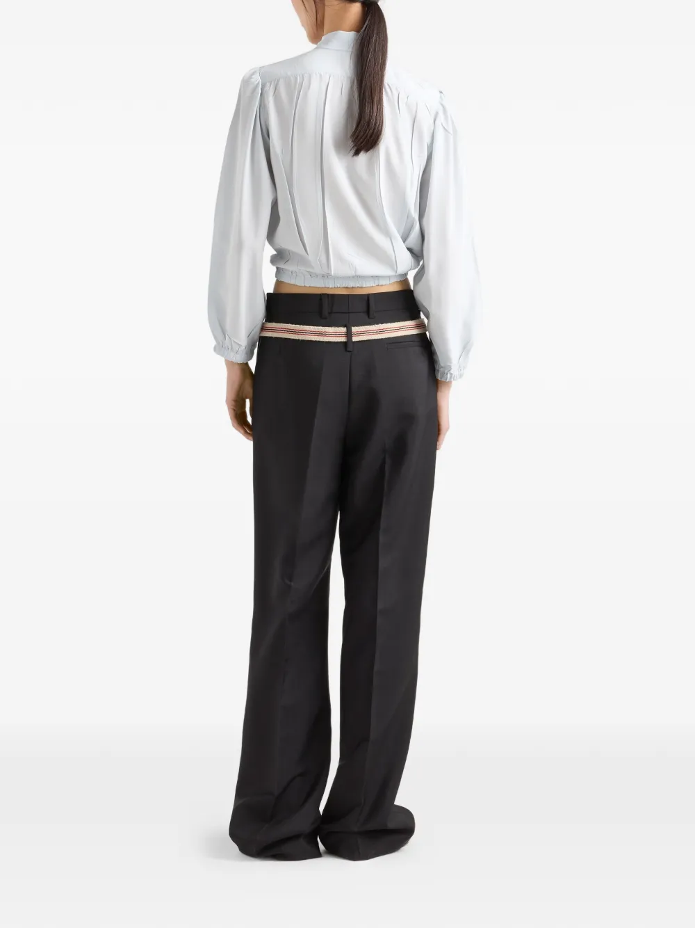Prada Crêpe de chine blouse Blauw
