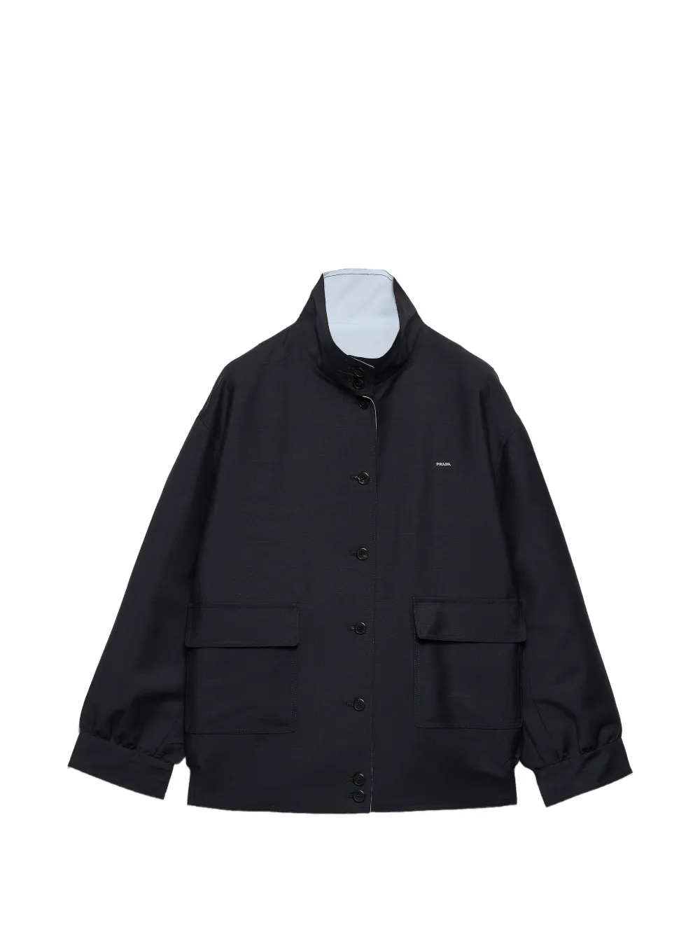 Prada kid-mohair and poplin jacket - Schwarz