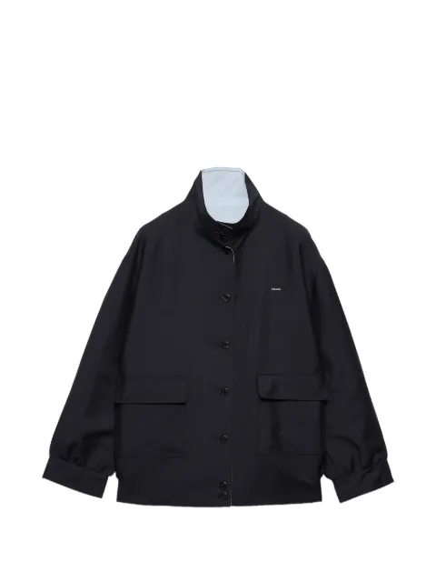 Prada kid-mohair and poplin jacket