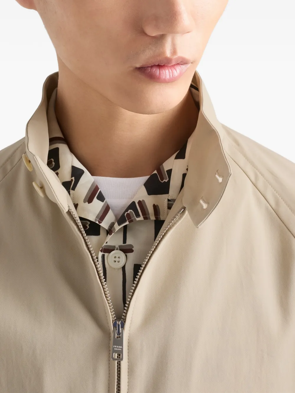 Prada Katoenen jack Beige
