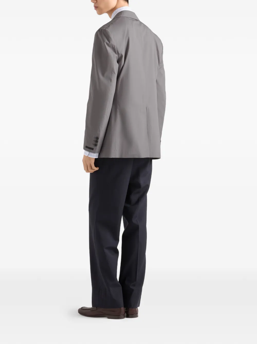  Prada Single-breasted Cotton Jacket - Grey 