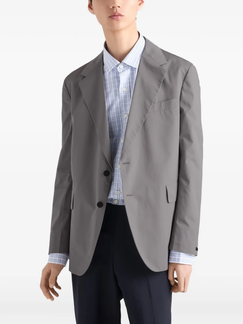 single-breasted cotton jacket