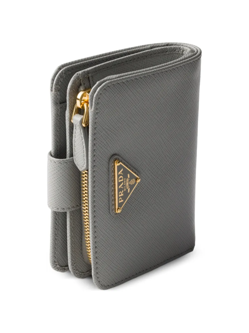 Prada Saffiano leren portemonnee Grijs