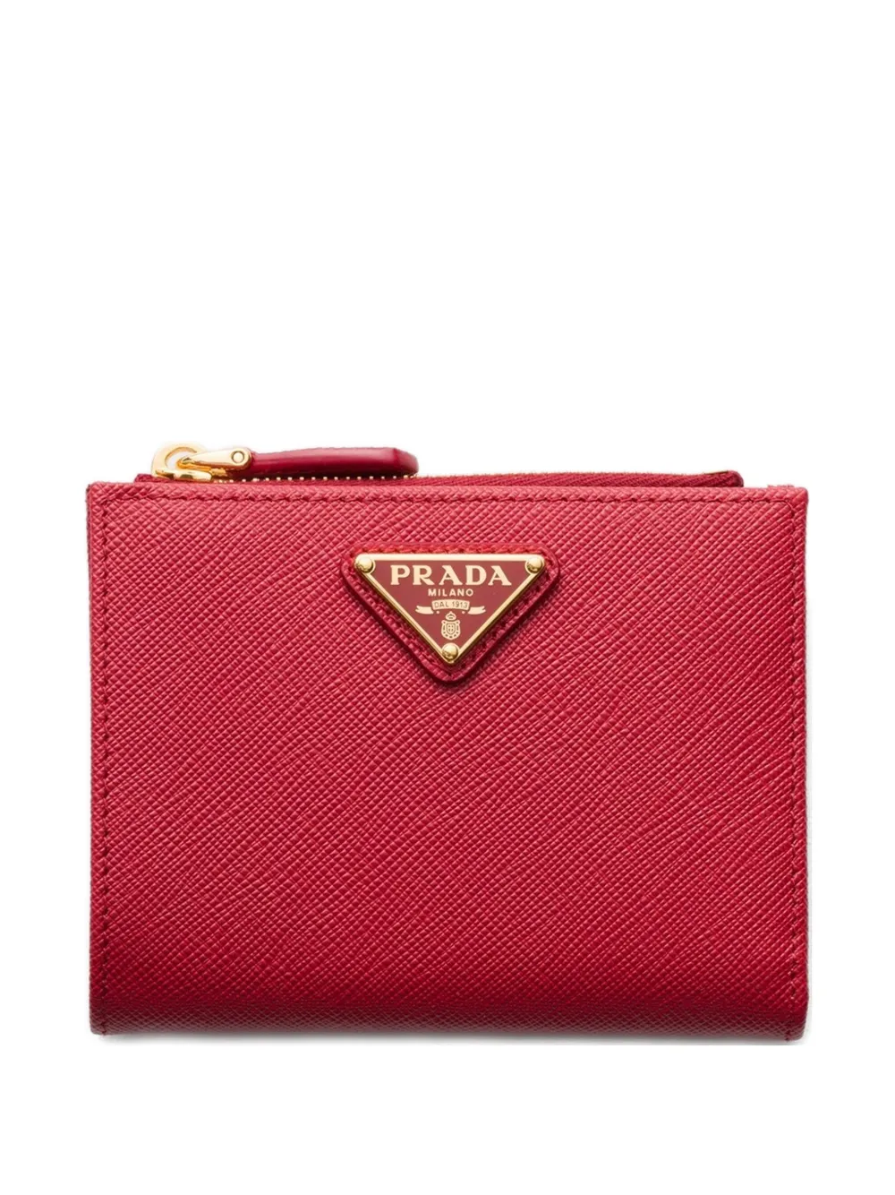 Prada small saffiano leather wallet - Rosso