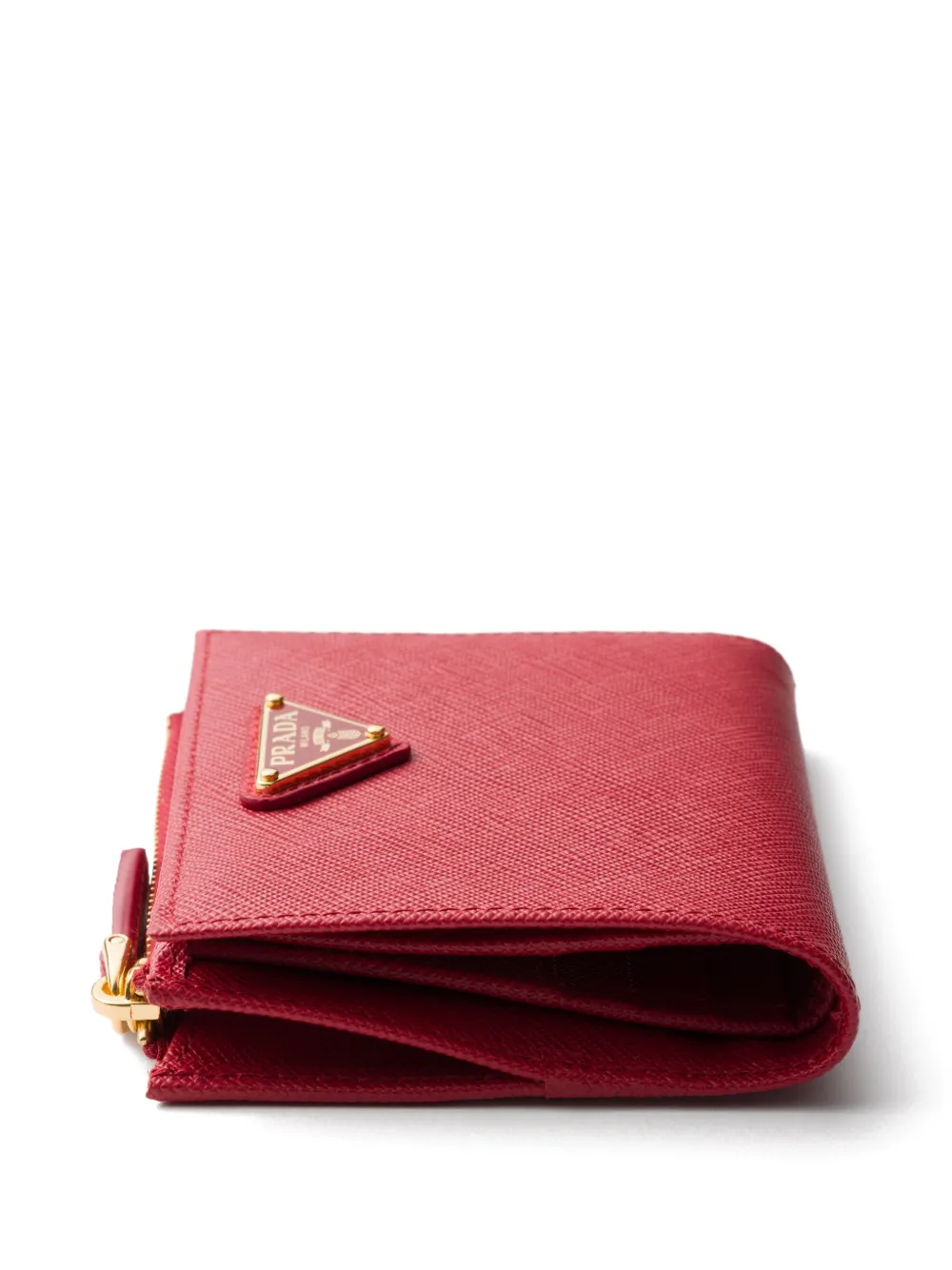 Prada Kleine Saffiano leren portemonnee Rood