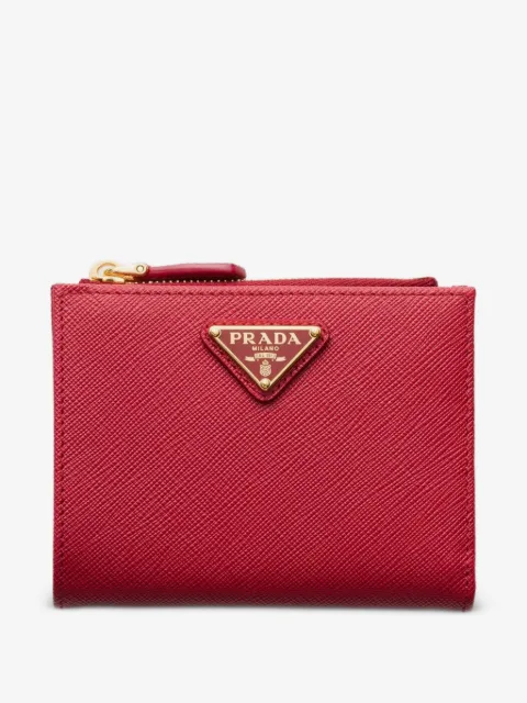 Prada cartera de piel saffiano pequeña