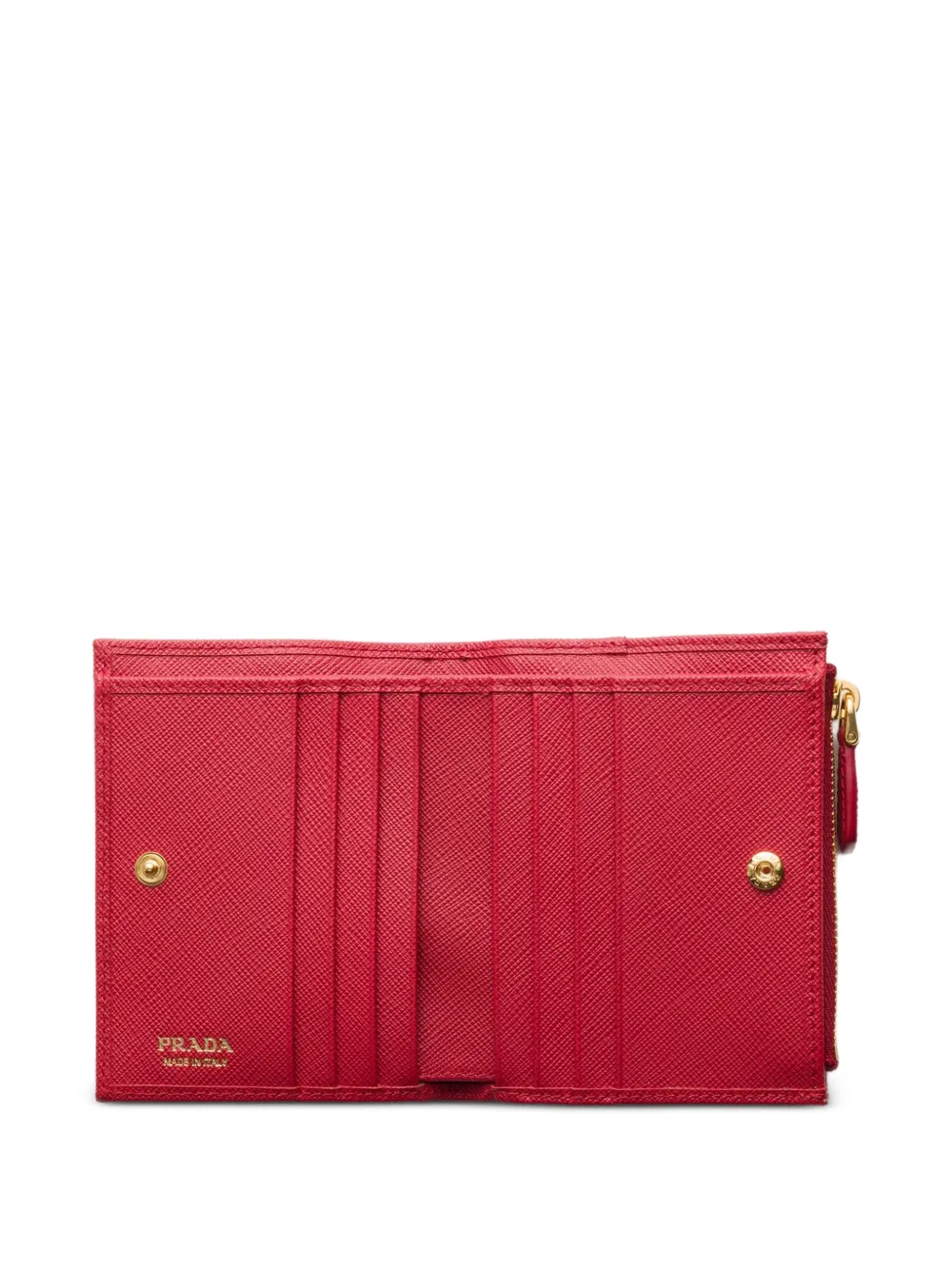 Prada Kleine Saffiano leren portemonnee Rood