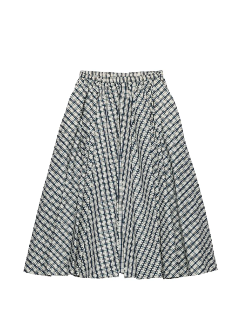 Prada full checked chambray skirt - Blu