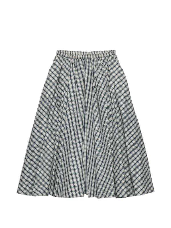 Prada チェック スカート | ブルー | FARFETCH JP