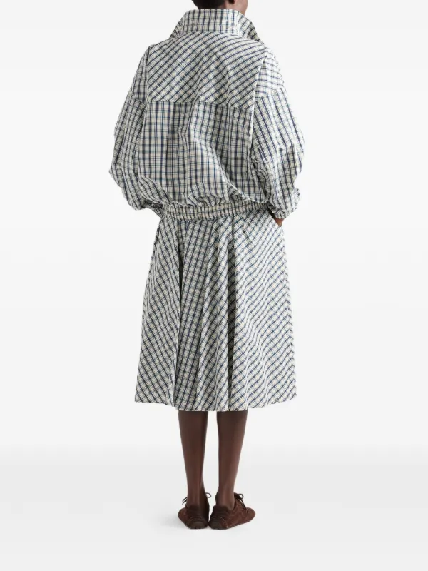 Prada チェック スカート | ブルー | FARFETCH JP