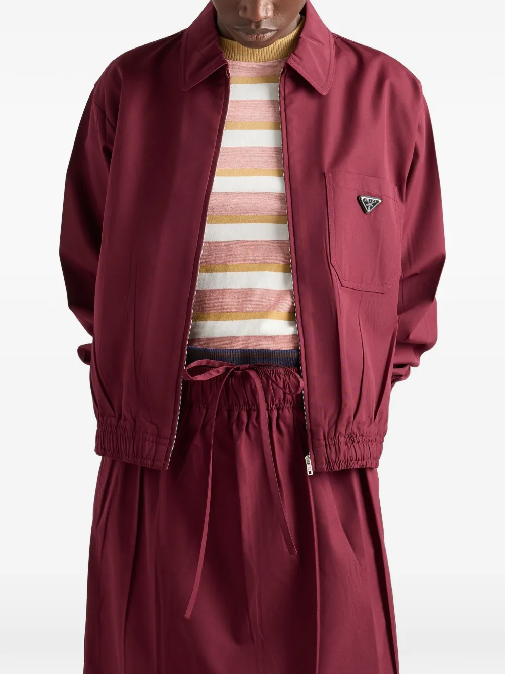  Prada Bayadere Stripe Jersey T-shirt - Neutrals 
