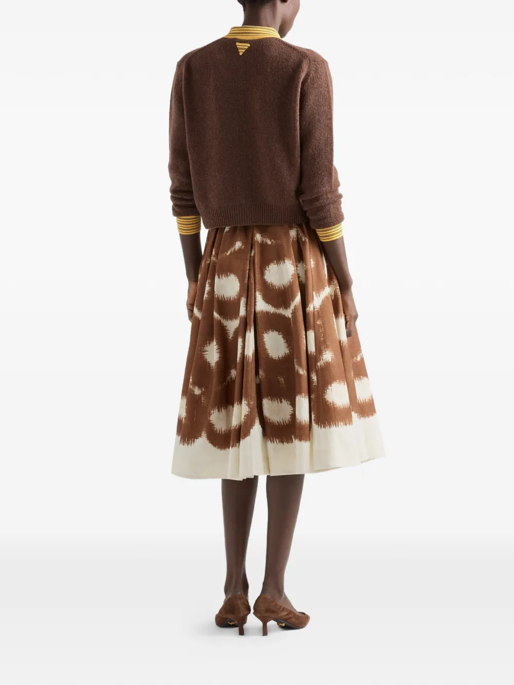 Prada Canvas rok met print Bruin