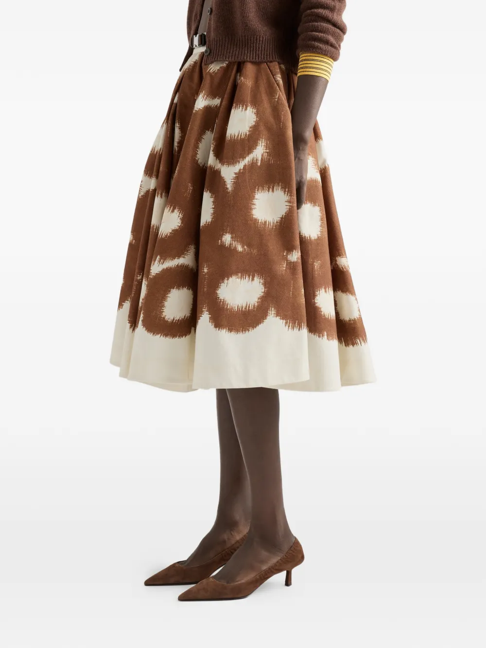 Prada Canvas rok met print Bruin
