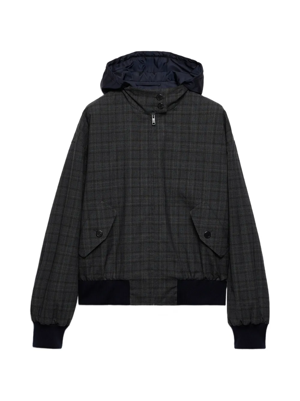 Prada Prince of Wales checked wool jacket - Grigio