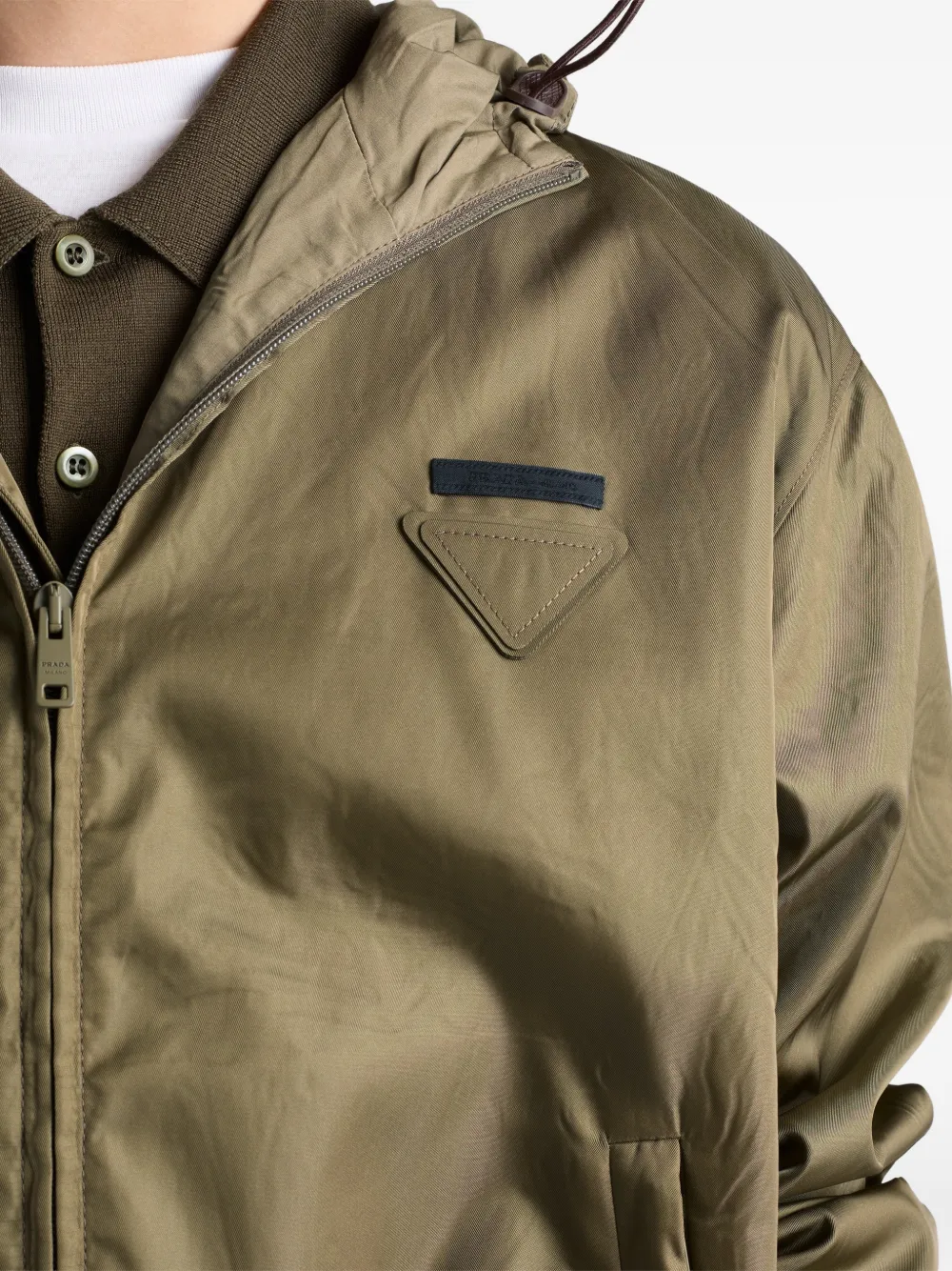 Prada Re-Nylon donsjack Groen
