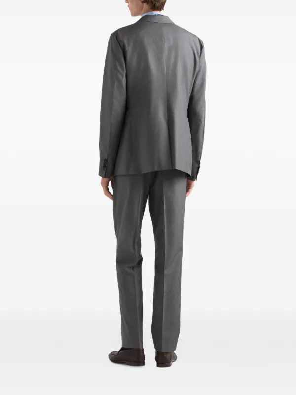 Prada single-breasted Silk Suit | Grey | FARFETCH