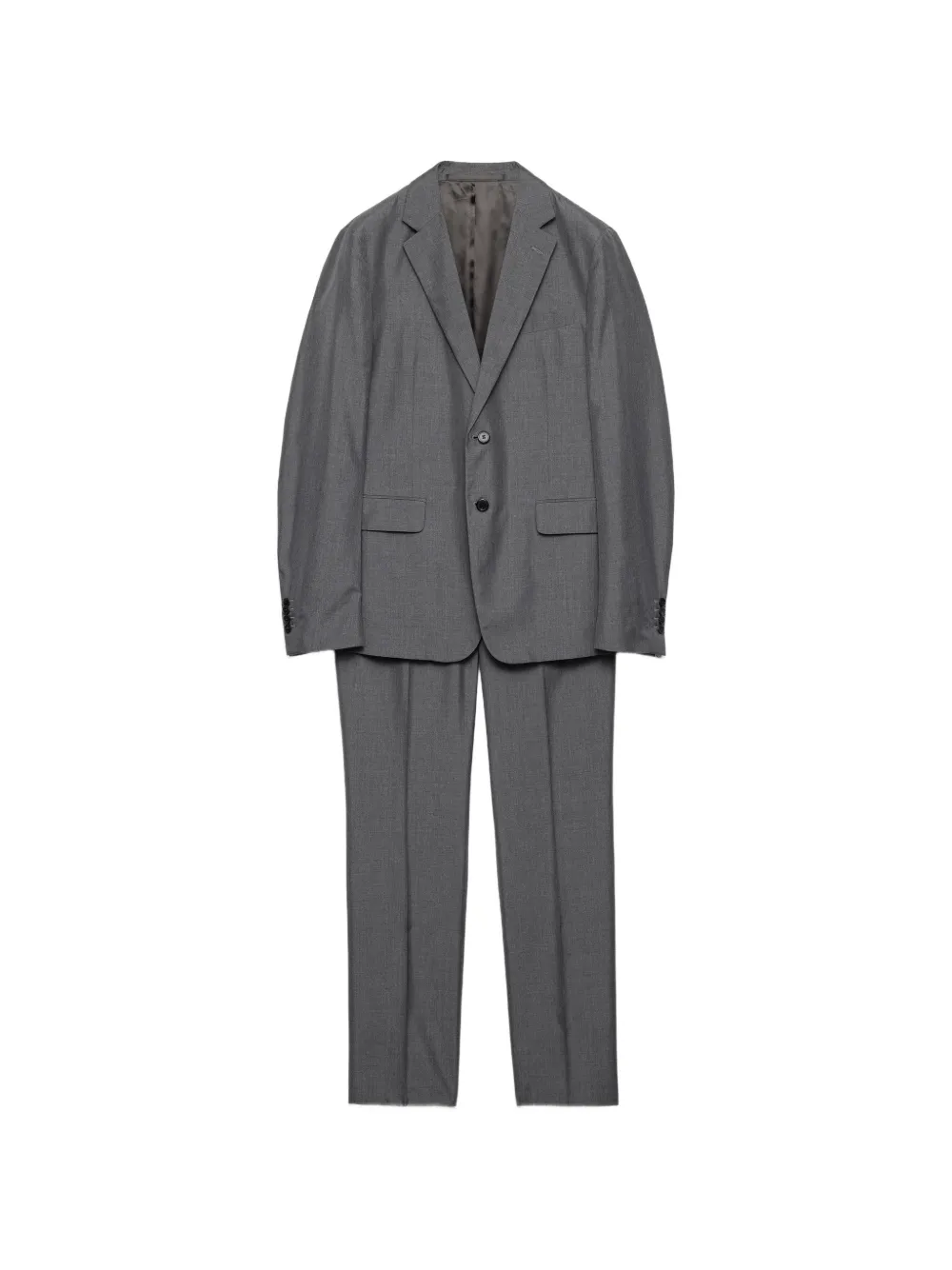 Prada single-breasted silk suit - Grigio