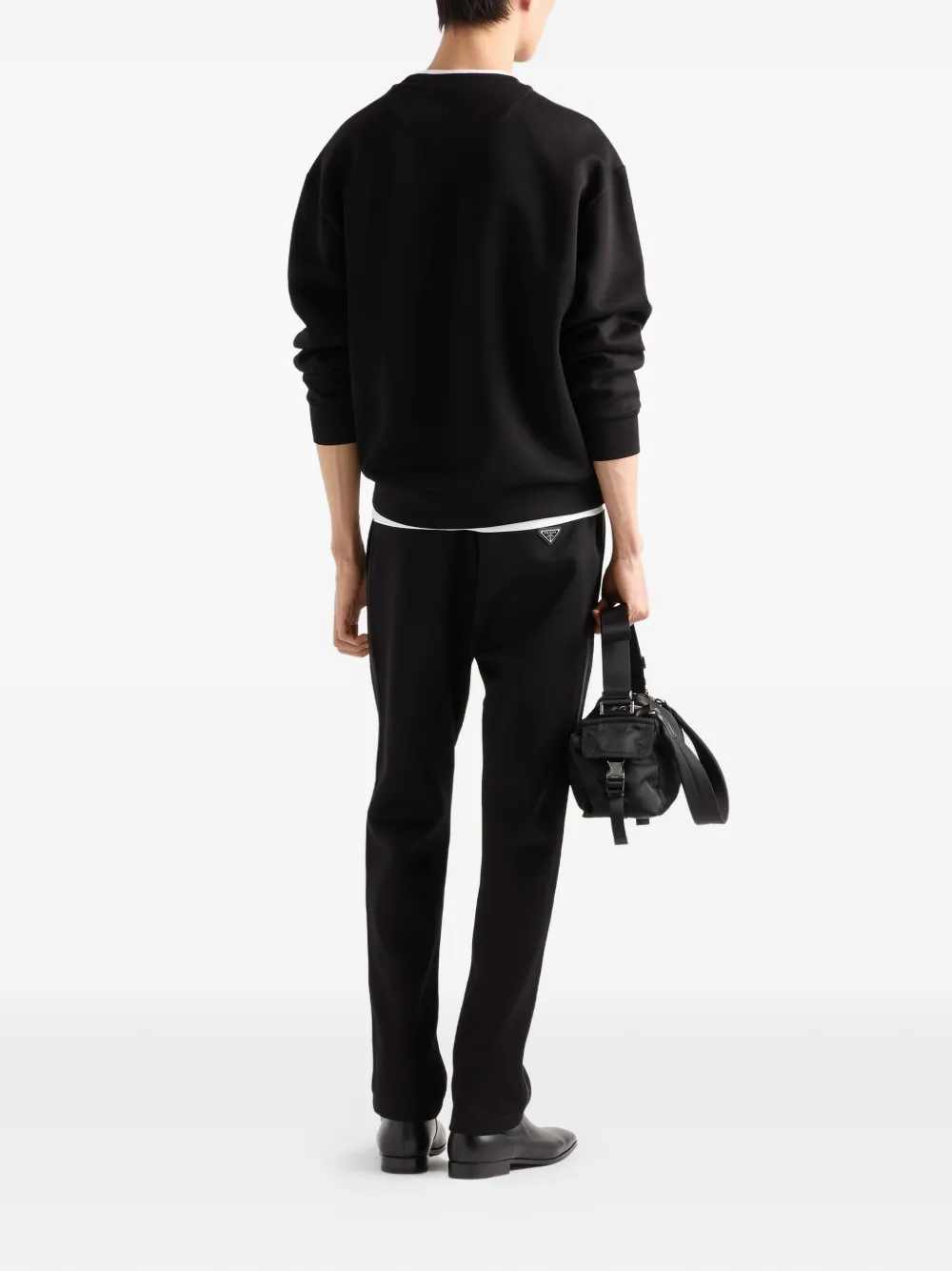 Prada Sweater van technisch katoen Zwart