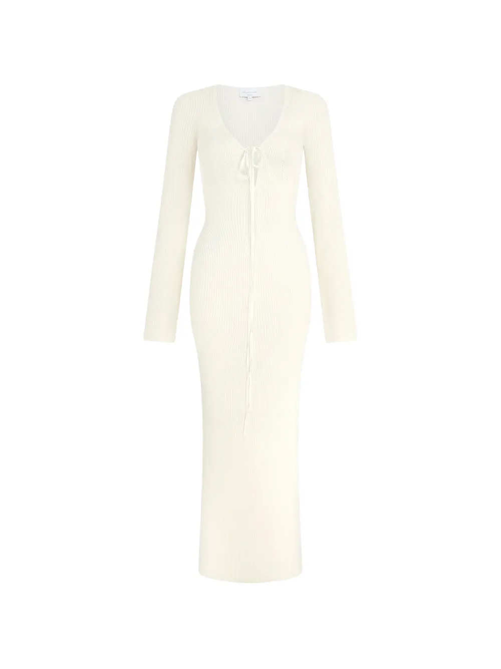 Violante Nessi Cristina Midikleid mit V-Ausschnitt - Nude