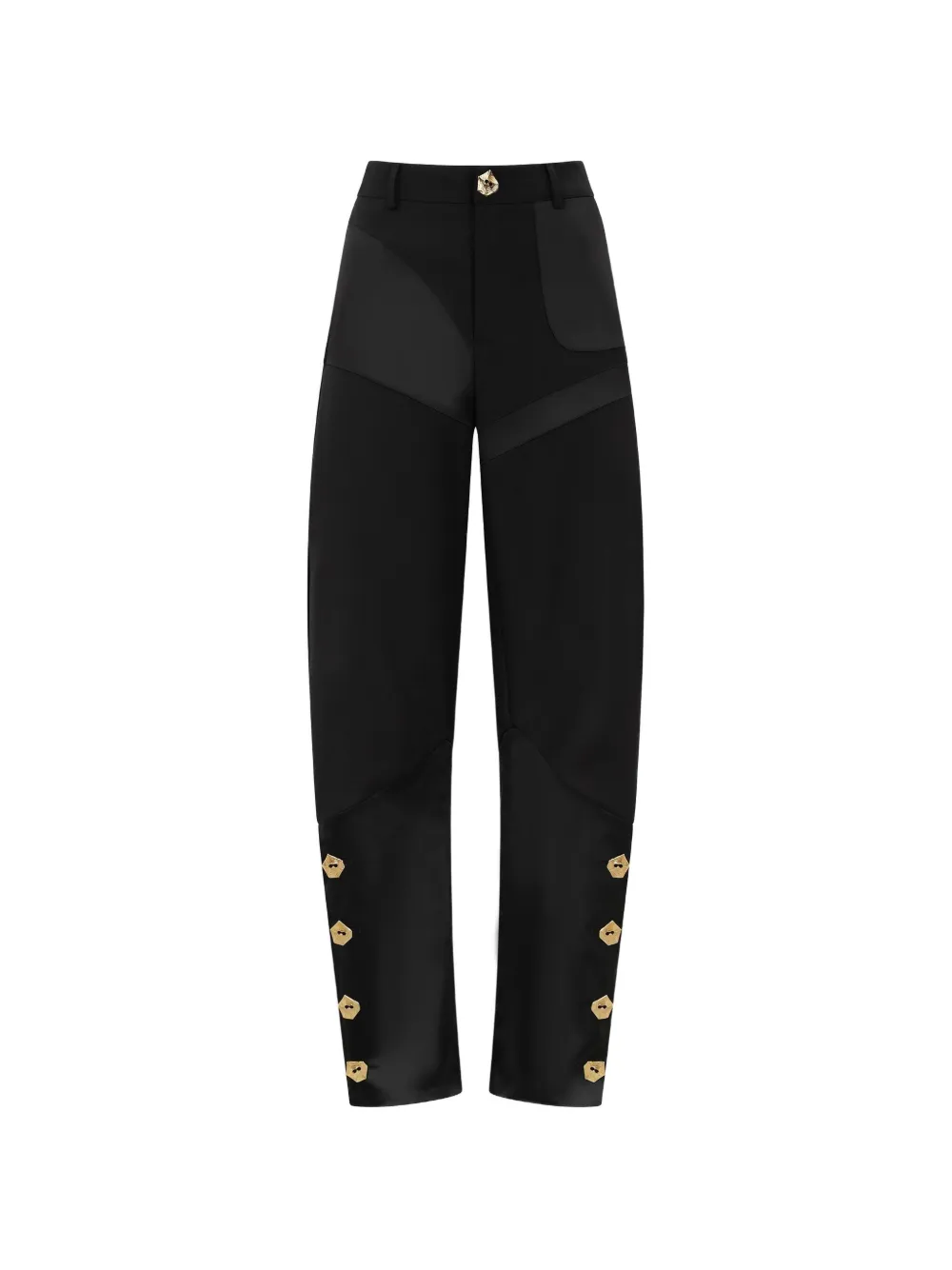 Violante Nessi Pantaloni The Brancusi con inserti - Nero