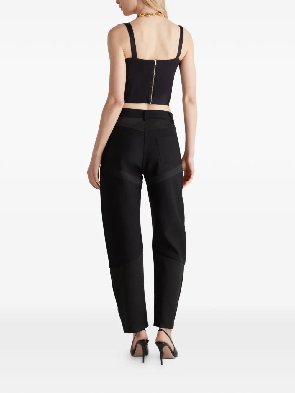 Violante Nessi The Brancusi Panelled Split Trousers in Black, view 4