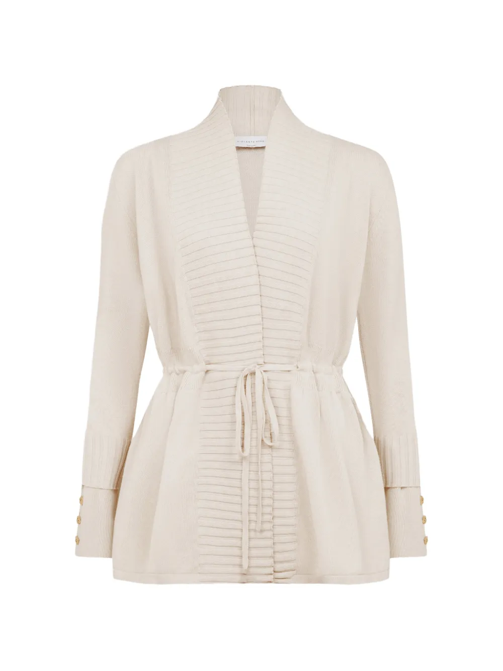 Violante Nessi Augusta Cardigan mit Gürtel - Nude