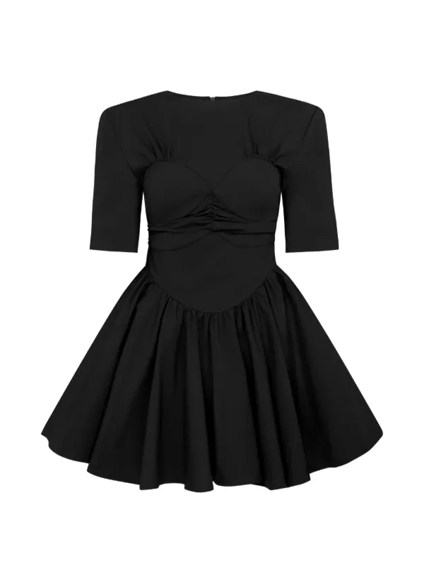 Violante Nessi Timothee Twisted-bodice Mini Dress in Black