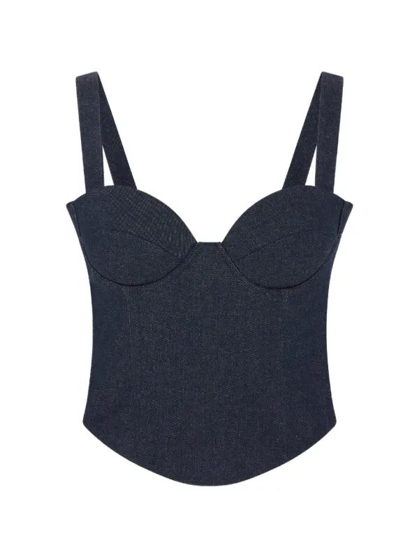 Violante Nessi Vermeer Shaped Cup Bustier Top in Blue